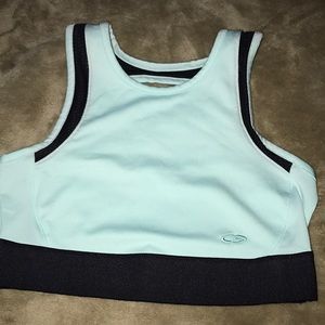Target mint green long lined sports bra